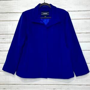 Lands' End Royal Blue Pea Coat Plus Size 16 Petite